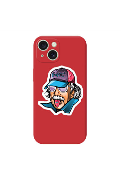 Other Apple iPhone 15 Einstein Red Colored Silicone TPU Θήκη