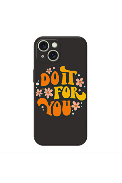 Other Apple iPhone 15 Plus Do it For You Black Colored Silicone TPU Θήκη