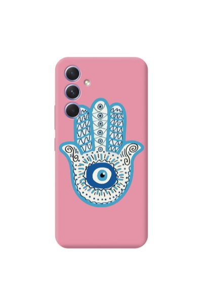 Other Samsung A26 Evil eye bead in hand Pink Colored Silicone TPU Θήκη