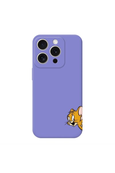 Other Apple iPhone 15 Pro Jerry 2 Purple Colored Silicone TPU Θήκη