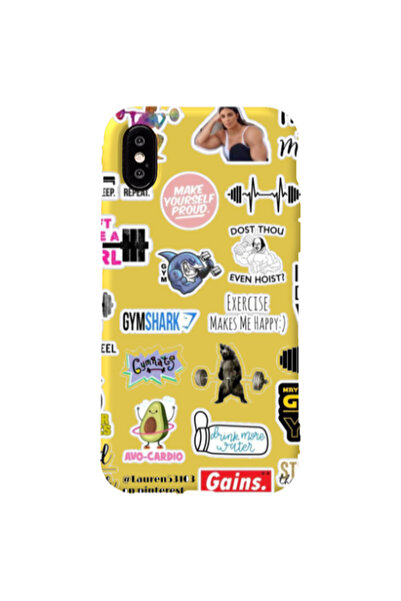 Other Apple iPhone Xs Mixed up 2 Yellow Colored Silicone TPU Θήκη