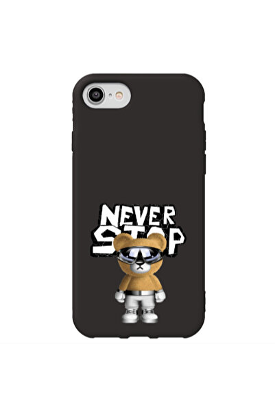Other Apple iPhone 7 Never stop Black Colored Silicone TPU Θήκη