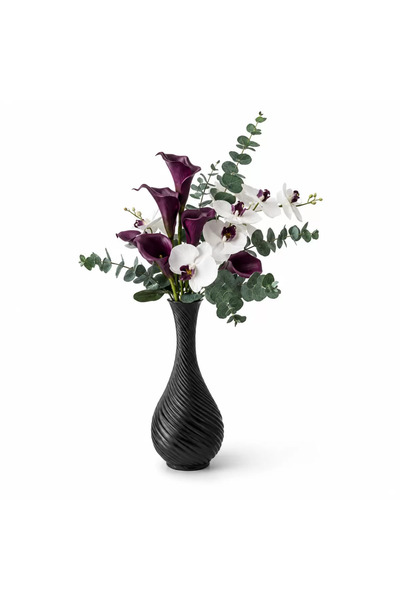 Generic Brand Decorative Spiral Twist Living Room Vase – Living Room Decor Black