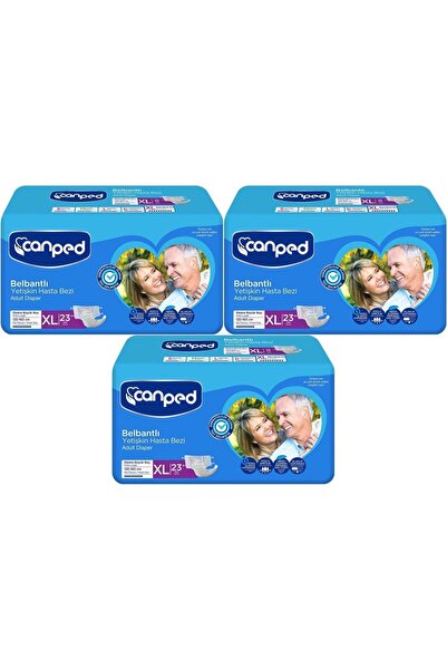 Canped Yetişkin Bezi Bel Bantlı Tekstil Yüzey XL - Ekstra Large - Extra Large...
