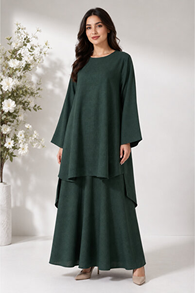 Ophelia Lina Modest Two-Piece Set – Premium Long Tunic & Maxi Skirt for Women...