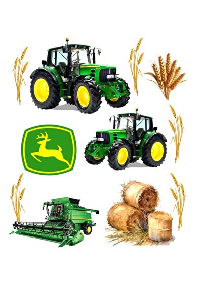 Decoratiuni Dulci Utilaje agricole tractor si combina verde | Decoratiuni pen...