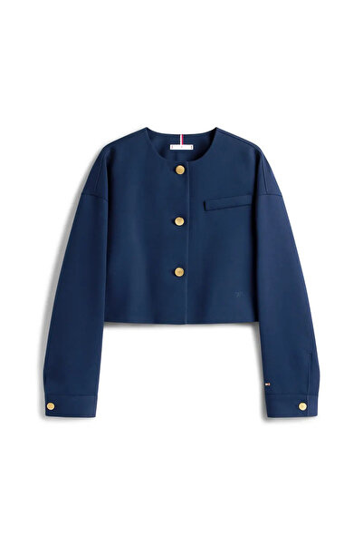 Tommy Hilfiger PUNTO CROP LADY JACK, C1G Lacivert Kadın Ceket