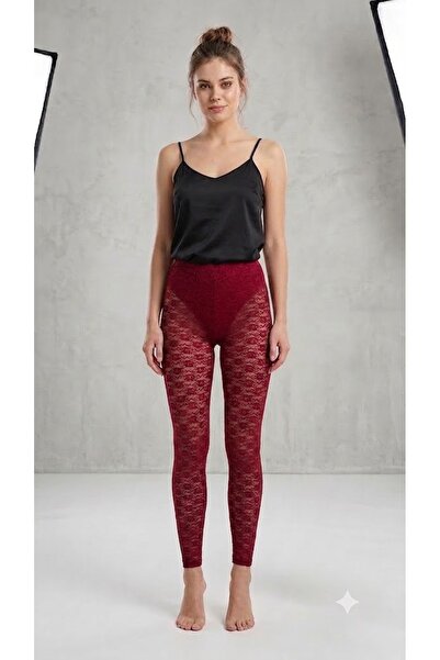 Altınay 3 Pieces Women's Lace Lycra Long Tights