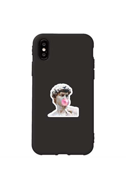 Other Apple iPhone Xs Max Bubble Black Colored Silicone TPU Θήκη