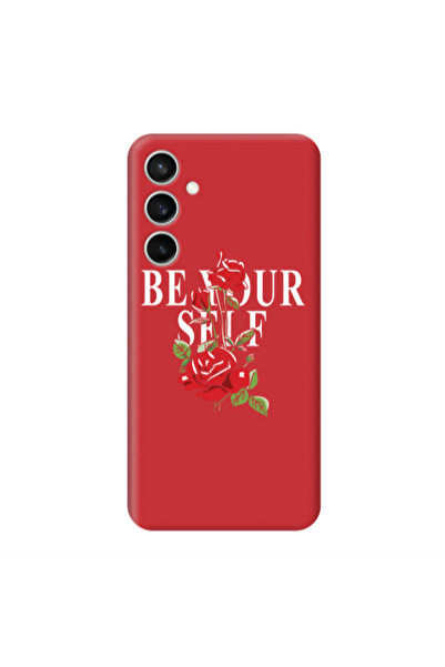 Other Samsung S24 Plus Be Your Self Red Colored Silicone TPU Θήκη
