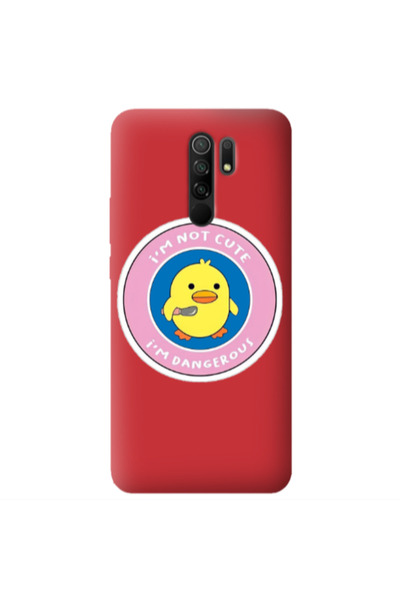 Other Xiaomi Redmi 9 I m dangerus Red Colored Silicone TPU Θήκη