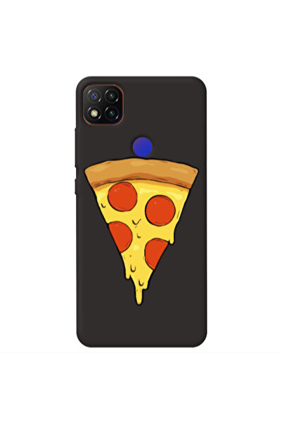 Other Xiaomi Redmi 9c Pizza Slice Black Colored Silicone TPU Θήκη