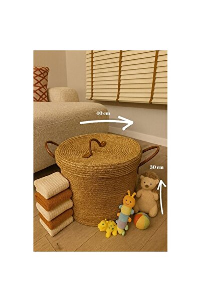 Empressco Leather Handle Covered Dirty Laundry Basket and Organizing Box
