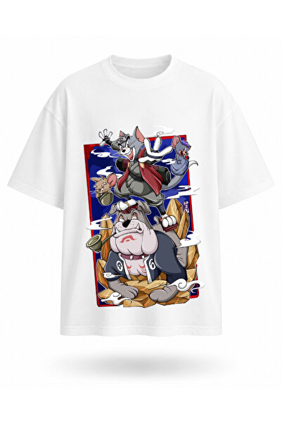 OPPPSSS Ninja Animals Team Printed Oversize Unisex T-Shirt