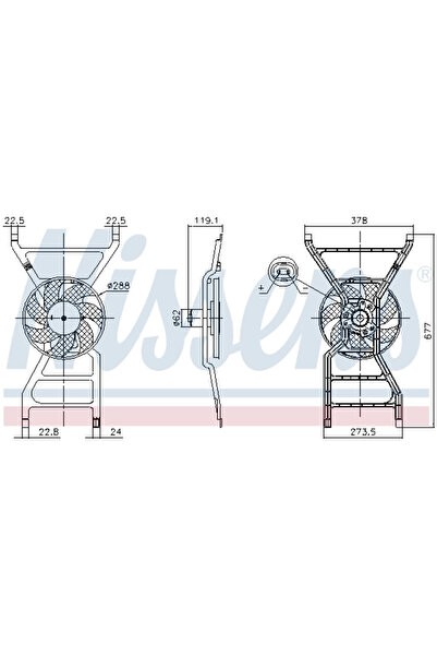 Nissens Ventilator Radiator RENAULT AVANTIME/CLIO 2/ESPACE 3/KANGOO/MEGANE 2/...