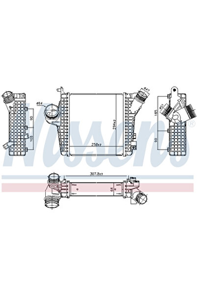 Nissens Intercooler Turbo AUDI Q7/Q8 VW TOUAREG