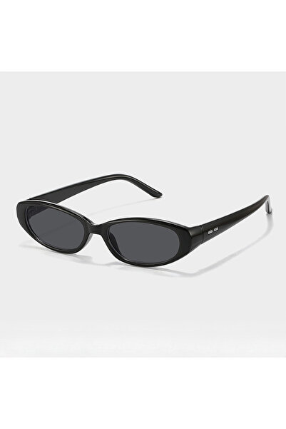 Choice8 Black gray Retro Oval Sunglasses for Women Men Y2k Narrow Cat Eye Sun...