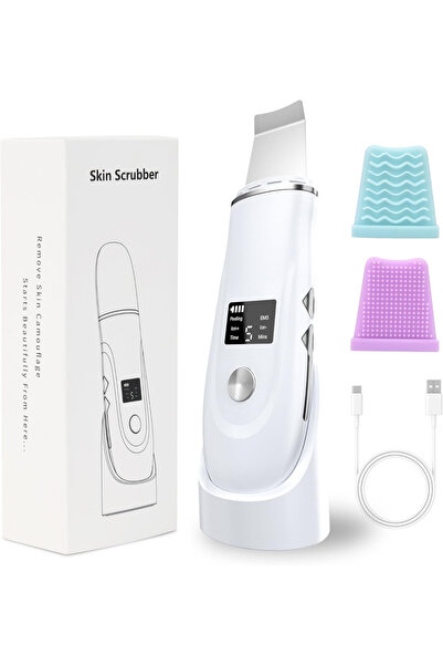 Choice1 Add 2siliconeTips Ultrasonic Skin Scrubber Blackhead Remover Peeling ...