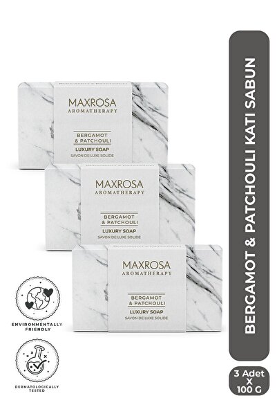 Maxrosa Bergamot & Patchouli Solid Soap 100 g X 3 Pieces