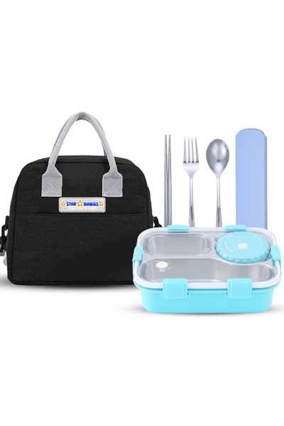 STAR BABiES -Insulated Lunch Bag with 304 Stainless Steel Bento Lunch Box – 4...