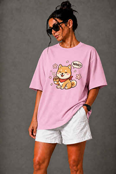 FECCY Premium Want Cat Theme Unisex Oversize Women's T-Shirt Cotton Oversize ...