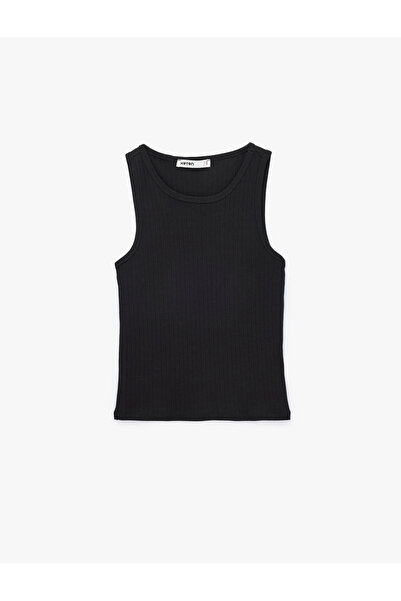 Koton Cotton Crew Neck Ribbed Undershirt Blouse