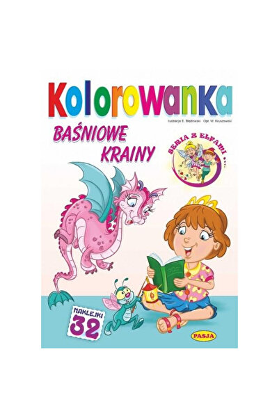 OEM Carte de colorat Pasja Basniowe Krainy, educativa, cu 32 de abtibilduri, ...