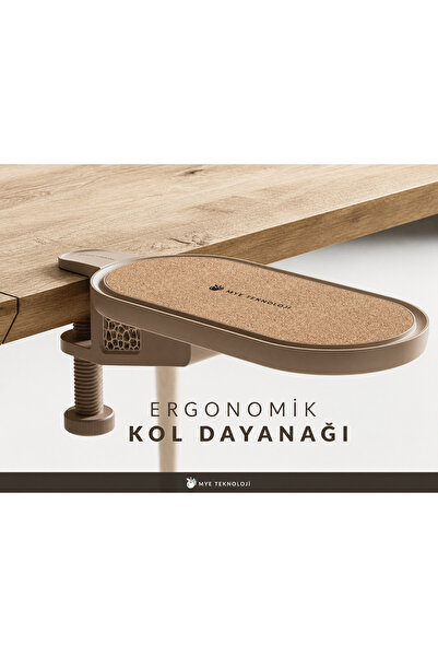 MYE TEKNOLOJİ Masaüstü Ergonomik Kol Desteği, Klipsli Dirsek Dayanağı, Bilgis...