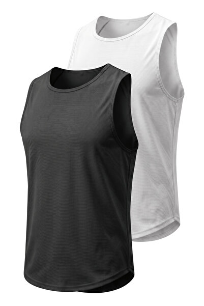 GENIUS STORE Men's Zero Sleeve Sports Athlete Sweat-Wicking Fitness Gym T-Shi...