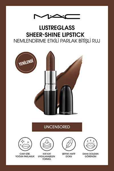 M.A.C Lustreglass Sheer-Shine Lipstick - Nemlendirme Etkili Parlak Bitişli Ru...