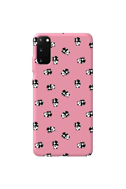 Other Samsung S20 Small Pandas Pink Colored Silicone TPU Θήκη