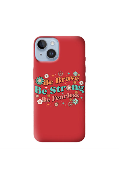 Other Apple iPhone 14 Plus Be Brave Red Colored Silicone TPU Θήκη