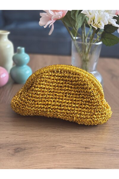 dyhandmade Kadın El Yapımı Örgü Clutch Çanta – Şık Abiye El Çantası