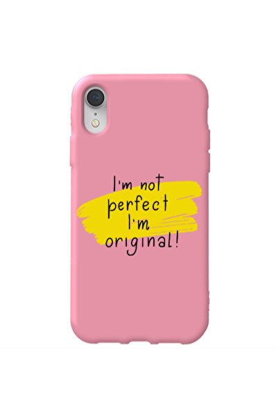 Other Apple iPhone Xr I m not perfect Pink Colored Silicone TPU Θήκη