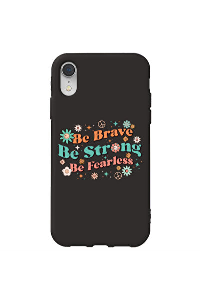 Other Apple iPhone Xr Be Brave Black Colored Silicone TPU Θήκη