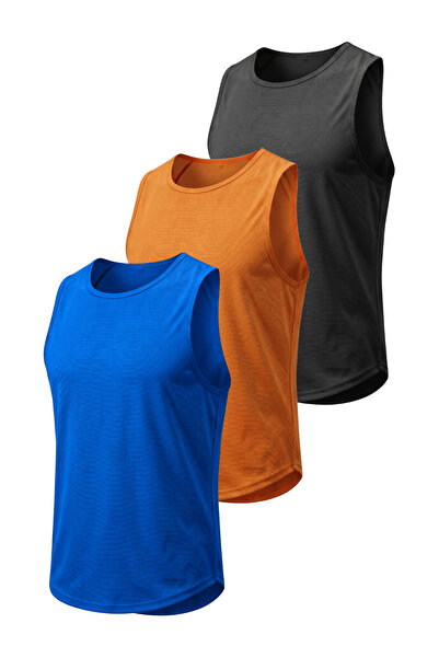 GENIUS STORE Men's Zero Sleeve Sports Athlete Sweat-Wicking Fitness Gym T-Shi...