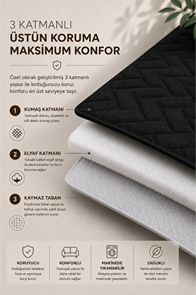 vivamia Tek Parça Kaymaz Taban Kapitone Koltuk Örtüsü Çekyat Kanepe Örtüsü 90x200