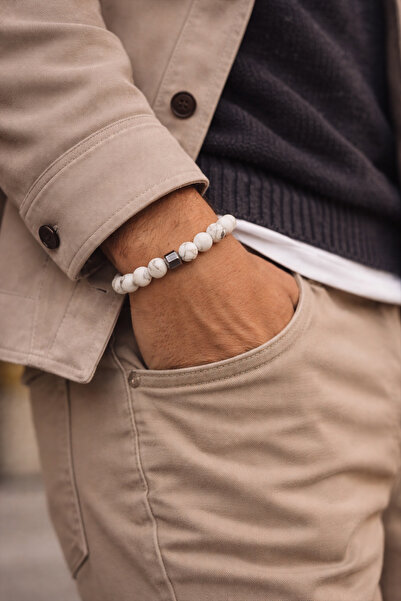 Orenda Design Havlit Men's Bracelet |   Calmness & Patience Stone |   Natural...