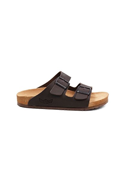 Bellaura Brown Double Buckle Orthopedic Comfortable Men's Beach Orthopedic No...