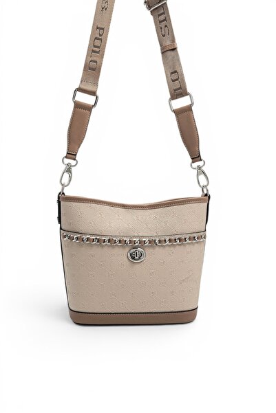 Silver Polo Geantă de umăr pentru femei Bej - Latte Fashion SP1284