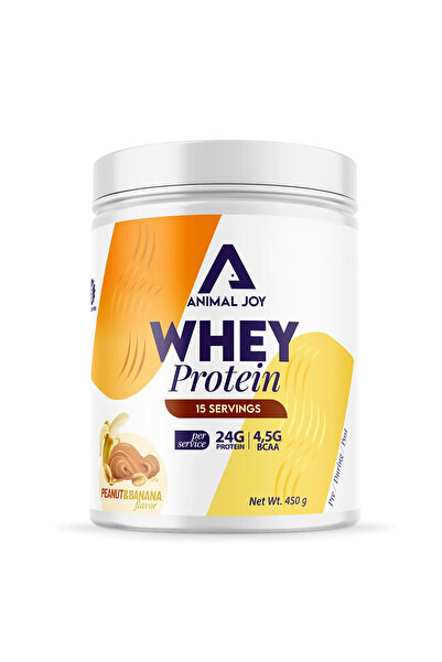 Animal Joy Whey Protein Tozu - Muz & Yerfıstığı Aromalı - 15 Servis 450gr