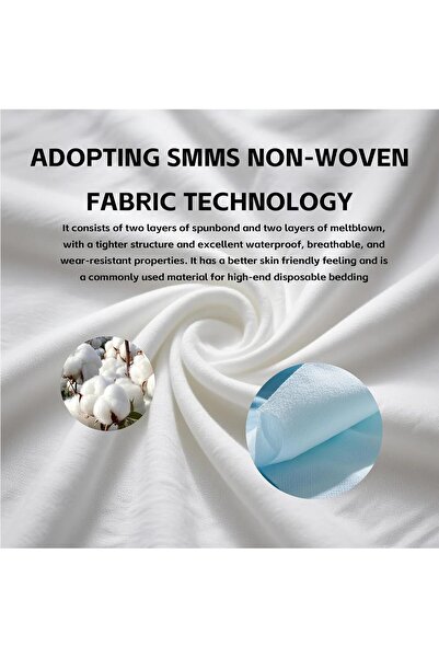 Generic ViBon Disposable Four Piece Bed Sheet Set, Hotel Duvet Cover, Portabl...