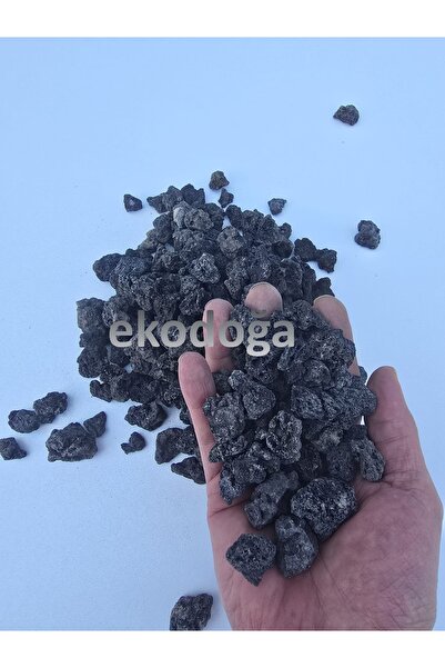 Ekodoğa Siyah Pomza Taşı 10 lt 1-2,5 cm Gri Pomza Taşı Kırığı Cüruf Bahçe Süs...