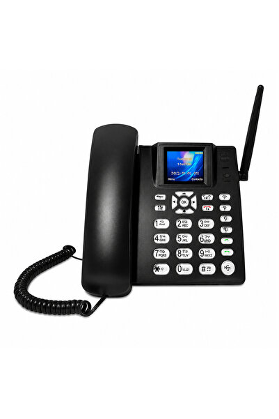Lacoz Dual SIM GSM Fixed Wireless Desktop Phone with LCD Display, External An...