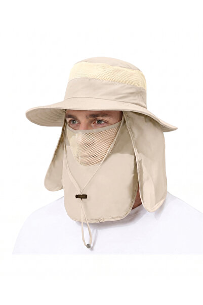 PIECE SIGNATURE Legionary Type Safari and Fishing Hat with Mesh Mask and Nape...
