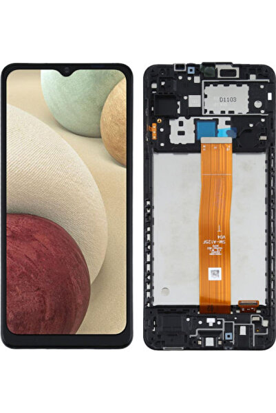 Samsung Οθόνη με μηχανισμό αφής και πλαίσιο για Galaxy A12 (Μαύρο) Κωδικός: G...