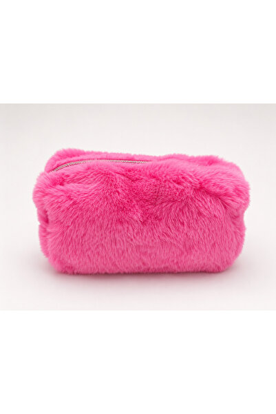 Kokoş Plush Makeup Bag Dark Pink