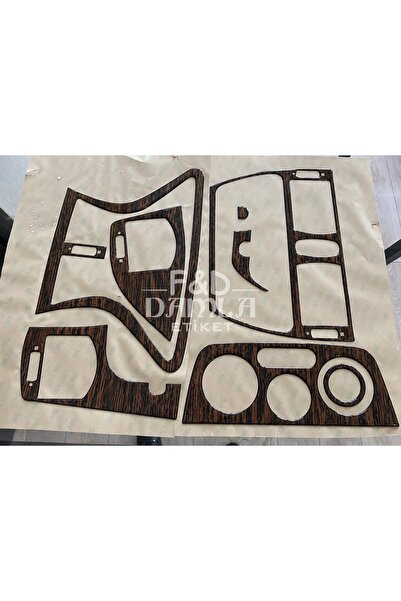 FD Damla Etiket Fiat Brawa Marea Dashboard Console Trim Chest Mahogany Finish...