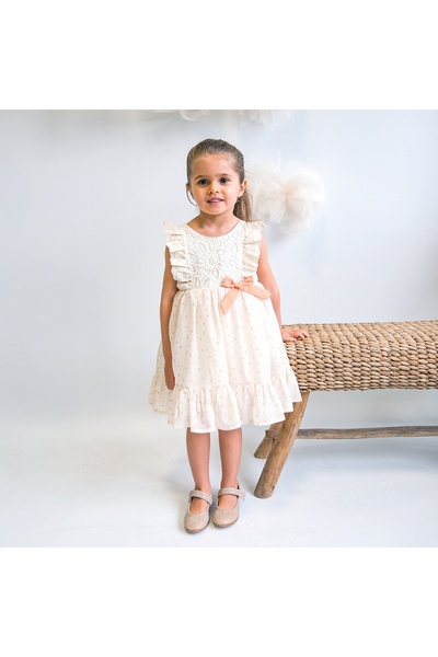 KIZ BEBEK FIYONKLU ELBİSE