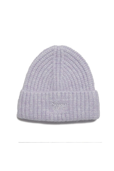 SUPERDRY Σκούφος πλεκτός με ριμπ ύφανση W9010164A-94N Μωβ ONE